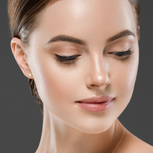 Load image into Gallery viewer, Mystigrey Serenity 925 Sterling Silver Plated Rhodium and 18K Gold Plated Earrings for Women Available in Green Aventurine, Pink Quartz, and White Moonstone