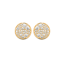Load image into Gallery viewer, Mystigrey Calysta .925 Sterling Silver Plated Rhodium and 18K Gold Plated Earrings for Women with Cubic Zirconia