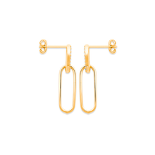 Load image into Gallery viewer, Mystigrey Mackenna .925 Sterling Silver Plated Rhodium and 18K Gold Plated Stud Earrings for Women with Cubic Zirconia