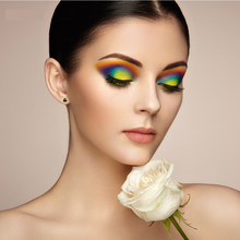 Load image into Gallery viewer, Mystigrey Montana .925 Sterling Silver Plated Rhodium and 18K Gold Plated Earrings for Women Black Agate