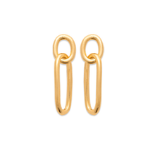 Load image into Gallery viewer, Mystigrey Julie .925 Sterling Silver Plated Rhodium and 18K Gold Plated Stud Earrings