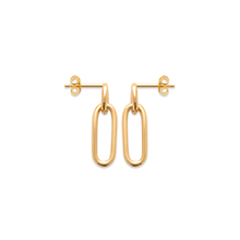 Load image into Gallery viewer, Mystigrey Julie .925 Sterling Silver Plated Rhodium and 18K Gold Plated Stud Earrings