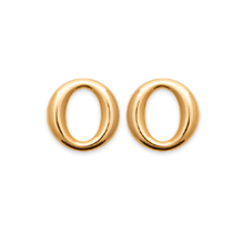 Load image into Gallery viewer, Mystigrey Octavia .925 Sterling Silver Plated Rhodium and 18K Gold Plated Stud Earrings