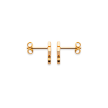 Load image into Gallery viewer, Mystigrey Cross 18K Gold Plated Earrings for Women with Cubic Zirconia