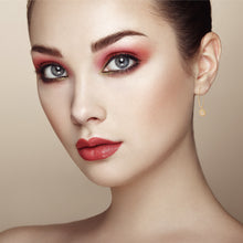 Load image into Gallery viewer, Mystigrey Sunny 18K Gold Plated Sun Dangle Earrings for Women with Cubic Zirconia