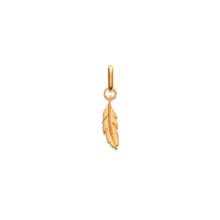Load image into Gallery viewer, Mystigrey Ariel Feather .925 Sterling Silver Plated Rhodium and 18K Gold Plated Pendant