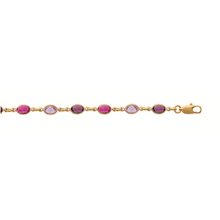 Load image into Gallery viewer, Mystigrey Oceana 18K Gold Plated Necklace for Women Blue or Pink