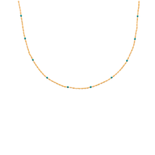 Load image into Gallery viewer, Mystigrey Colette 18K Gold Plated Necklace for Women Available in Turquoise, Blue, Red, Pink and Black
