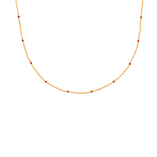 Load image into Gallery viewer, Mystigrey Colette 18K Gold Plated Necklace for Women Available in Turquoise, Blue, Red, Pink and Black