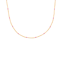 Load image into Gallery viewer, Mystigrey Colette 18K Gold Plated Necklace for Women Available in Turquoise, Blue, Red, Pink and Black