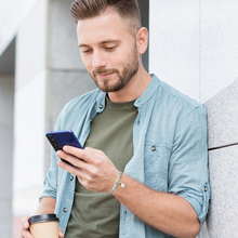 Load image into Gallery viewer, Mystigrey Rio Stainless Steel Bracelet for Men Amazonite, Pastel Large