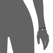 Load image into Gallery viewer, Mystigrey Black Agate Bead Bracelet Stainless Steel Rio Small