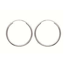 Load image into Gallery viewer, Mysti .925 Sterling Silver Plated Rhodium Hoop Earrings