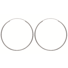 Load image into Gallery viewer, Mysti .925 Sterling Silver Plated Rhodium Hoop Earrings