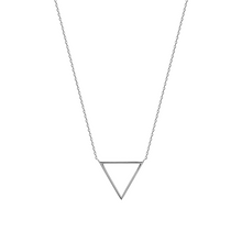 Load image into Gallery viewer, Mystigrey Aria 18K Gold Plated Triangle and 925 Sterling Silver Plated Rhodium Necklace for Women