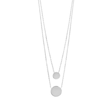 Load image into Gallery viewer, Mystigrey Lucy Double Circle 18K Gold Plated Dual Necklace for Women two Circles