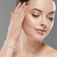 Load image into Gallery viewer, Mystigrey Josephine .925 Sterling Silver Plated Rhodium Bangle for Women