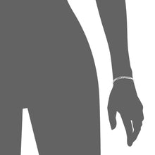 Load image into Gallery viewer, Mystigrey Julie .925 Sterling Silver Plated Rhodium and 18K Gold Plated Bangle for Women