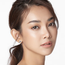 Load image into Gallery viewer, Mystigrey Dolphin .925 Sterling Silver Plated Rhodium and 18K Gold Plated Earrings