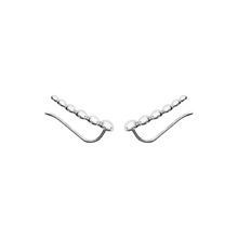Load image into Gallery viewer, Mystigrey Olivia .925 Sterling Silver Plated Rhodium and 18K Gold Plated Climber Earrings