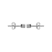 Load image into Gallery viewer, Mystigrey Brooke 18K Gold Plated and .925 Sterling Silver Plated Rhodium Stud Square Earrings
