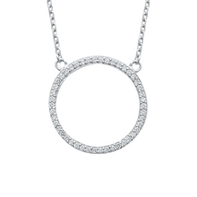 Load image into Gallery viewer, Mystigrey Angel .925 Sterling Silver Plated Rhodium Necklace for Women with Cubic Zirconia