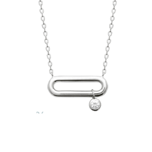 Load image into Gallery viewer, Mystigrey Mackenzie .925 Sterling Silver Plated Rhodium and 18K Gold Plated Necklace for Women with Cubic Zirconia