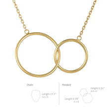 Load image into Gallery viewer, Mystigrey Lola Mother Daughter .925 Sterling Silver Plated Rhodium, 18K Rose Gold Plated and 18K Gold Plated Necklace