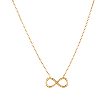 Load image into Gallery viewer, Mystigrey Infinity .925 Sterling Silver Plated Rhodium and 18K Gold Plated Necklace