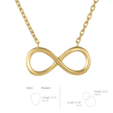 Load image into Gallery viewer, Mystigrey Infinity .925 Sterling Silver Plated Rhodium and 18K Gold Plated Necklace