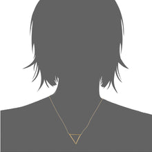 Load image into Gallery viewer, Mystigrey Aria 18K Gold Plated Triangle and 925 Sterling Silver Plated Rhodium Necklace for Women