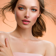 Load image into Gallery viewer, Mystigrey Aria 18K Gold Plated Triangle and 925 Sterling Silver Plated Rhodium Necklace for Women