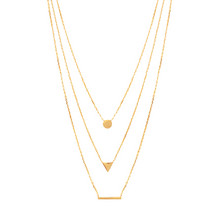 Load image into Gallery viewer, Mystigrey Victoria .925 Sterling Silver Plated Rhodium and 18K Gold Plated Necklace for Women 3 Chains