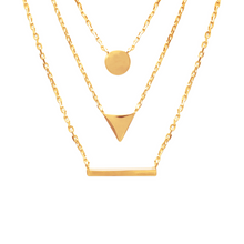 Load image into Gallery viewer, Mystigrey Victoria .925 Sterling Silver Plated Rhodium and 18K Gold Plated Necklace for Women 3 Chains