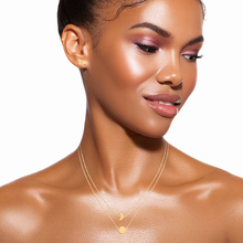 Load image into Gallery viewer, Mystigrey Moon .925 Sterling Silver Plated Rhodium and 18K Gold Plated Dual Necklace