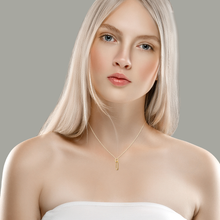 Load image into Gallery viewer, Mystigrey Julie .925 Sterling Silver Plated Rhodium and 18K Gold Plated Necklace