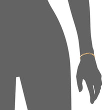 Load image into Gallery viewer, Mystigrey Julie .925 Sterling Silver Plated Rhodium and 18K Gold Plated Bangle for Women