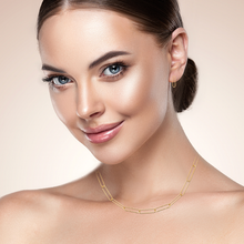 Load image into Gallery viewer, Mystigrey Piper .925 Sterling Silver Plated Rhodium and 18K Gold Plated Necklace