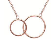 Load image into Gallery viewer, Mystigrey Lola Mother Daughter .925 Sterling Silver Plated Rhodium, 18K Rose Gold Plated and 18K Gold Plated Necklace