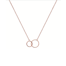 Load image into Gallery viewer, Mystigrey Lola Mother Daughter .925 Sterling Silver Plated Rhodium, 18K Rose Gold Plated and 18K Gold Plated Necklace