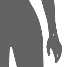 Load image into Gallery viewer, Mystigrey Amie .925 Sterling Silver Plated Rhodium and 18K Gold Plated Bracelet for Women with Cubic Zirconia or Turquoise
