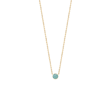 Load image into Gallery viewer, Mystigrey Amie .925 Sterling Silver Plated Rhodium and 18K Gold Plated Necklace for Women with Cubic Zirconia or Turquoise