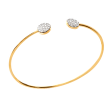 Load image into Gallery viewer, Mystigrey Amie .925 Sterling Silver Plated Rhodium or 18K Gold Plated Bangle for Women  with Cubic Zirconia