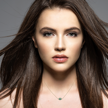 Load image into Gallery viewer, Mystigrey Serenity 18K Gold Plated Necklace for Women Gold Available in Black Agate, Purple Amethyst, Green Aventurine or White Quartz Large