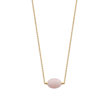 Load image into Gallery viewer, Mystigrey Serenity 18K Gold Plated Necklace for Women Gold Available in Black Agate, Purple Amethyst, Green Aventurine or White Quartz Large