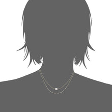 Load image into Gallery viewer, Mystigrey Agatha 18K Gold Plated Double Necklace for Women Available in Black Agate, Blue Amazonite, Pink Quartz, Green Aventurine and White Moonstone