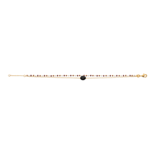 Load image into Gallery viewer, Mystigrey Agatha 18K Gold Plated Double Bracelet for Women Available in Black Agate, Pink Quartz, Green Aventurine, nd White Moonstone