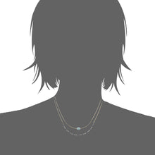 Load image into Gallery viewer, Mystigrey Agatha 18K Gold Plated Double Necklace for Women Available in Black Agate, Blue Amazonite, Pink Quartz, Green Aventurine and White Moonstone