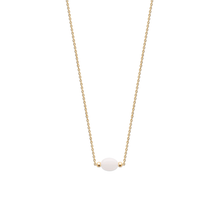 Load image into Gallery viewer, Mystigrey Serenity 18K Gold Plated Necklace for Women Gold Available in Black Agate, Blue Amazonite, Pink Quartz, Purple Amethyst, White Moonstone, and Green Aventurine Small