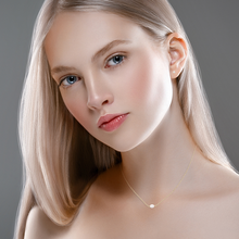 Load image into Gallery viewer, Mystigrey Serenity 18K Gold Plated Necklace for Women Gold Available in Black Agate, Blue Amazonite, Pink Quartz, Purple Amethyst, White Moonstone, and Green Aventurine Small